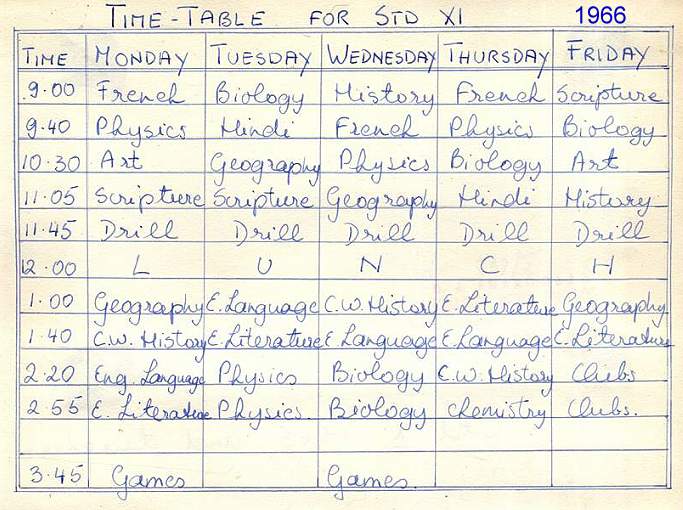 timetable_stdXI